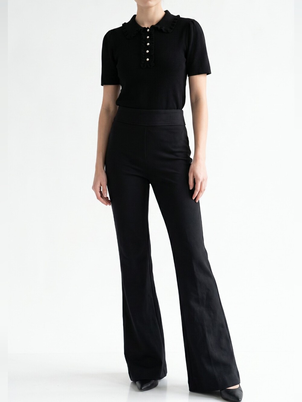 Truth High-Waist Dark Gray Flare Pants ONLY